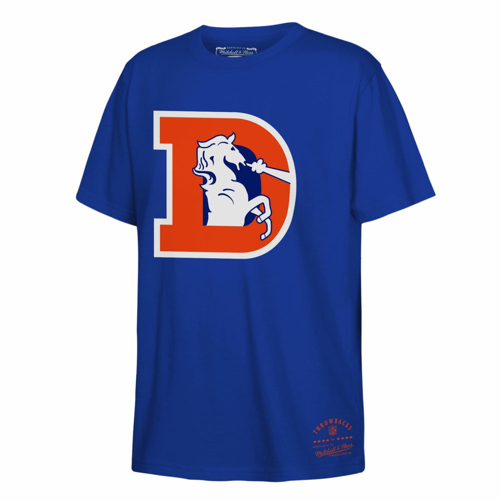 Denver Broncos Youth Retro Logo T-Shirt Royal | Mitchell & Ness