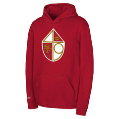 San Francisco 49ers Youth Retro Logo Retro Logo Hoodie Scarlet | Mitchell & Ness