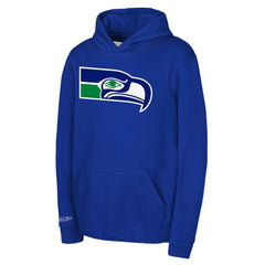 Seattle Seahawks Youth Retro Logo Hoodie Royal | Mitchell & Ness