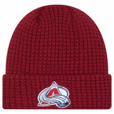 Colorado Avalanche New Era Waffle Cuffed Knit Hat - Burgundy - NHL