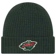 Minnesota Wild New Era Waffle Cuffed Knit Hat - Green - NHL