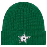 Dallas Stars New Era Waffle Cuffed Knit Hat - Kelly Green - NHL