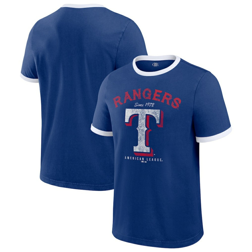 Texas Rangers Darius Rucker Collection by Fanatics Washed Ringer T-Shirt - MLB