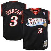 Allen Iverson Philadelphia 76ers Youth 2000-01 Swingman Road Jersey Black - NBA