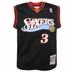 Allen Iverson Philadelphia 76ers Youth 2000-01 Swingman Road Jersey Black - NBA