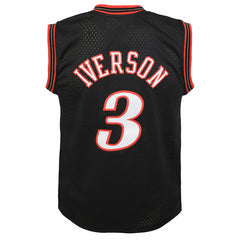 Allen Iverson Philadelphia 76ers Youth 2000-01 Swingman Road Jersey Black - NBA