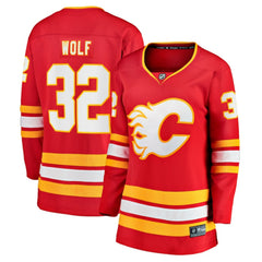 Dustin Wolf Calgary Flames Fanatics Women's Home Breakaway Jersey - Red - NHL