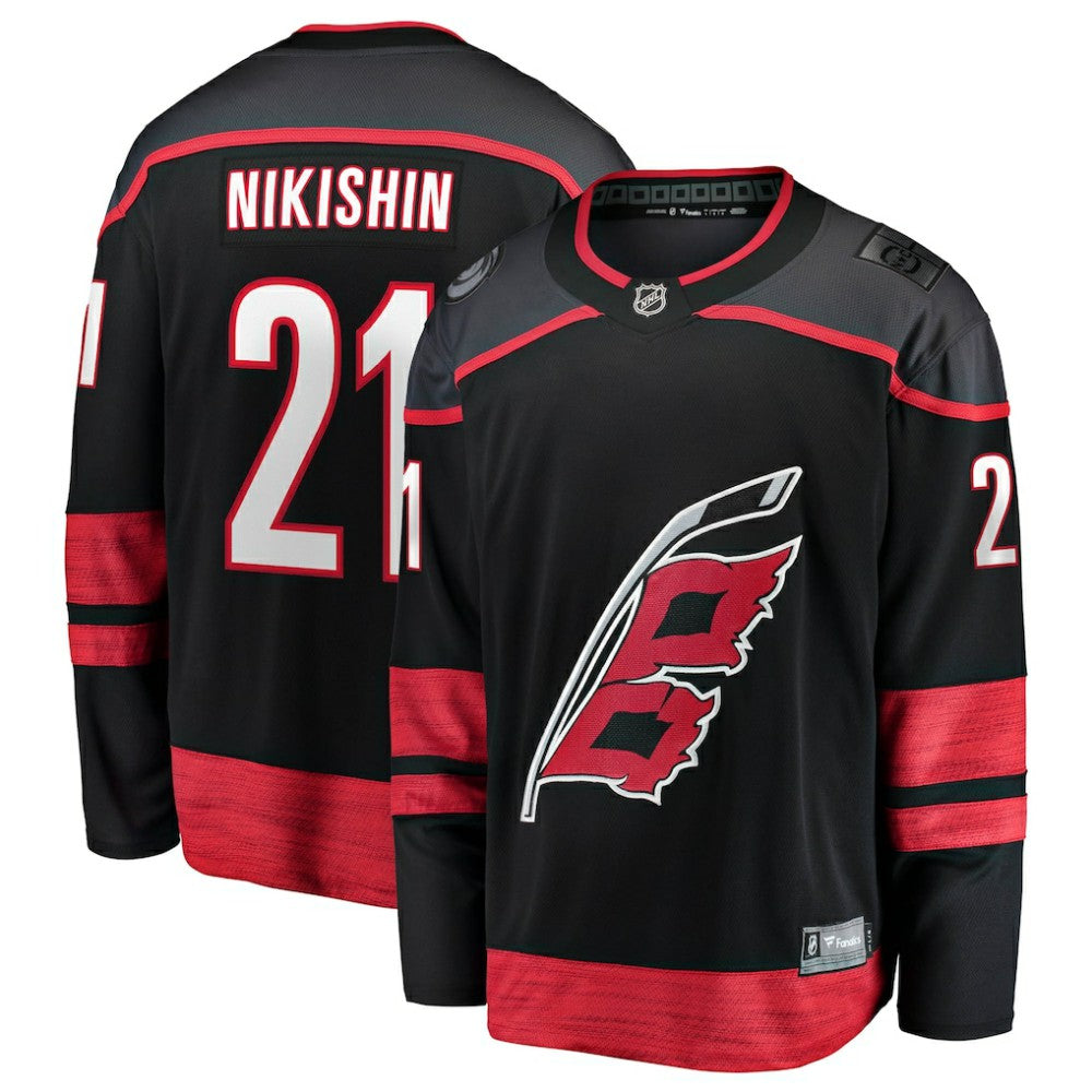 Alexander Nikishin Carolina Hurricanes Fanatics Home Breakaway Jersey - Black - NHL