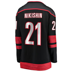 Alexander Nikishin Carolina Hurricanes Fanatics Women's Home Breakaway Jersey - Black - NHL