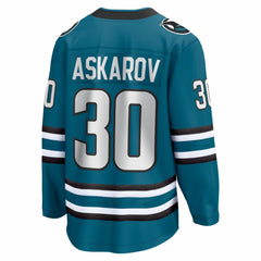 Yaroslav Askarov San Jose Sharks Fanatics Home Breakaway Jersey - Teal - NHL