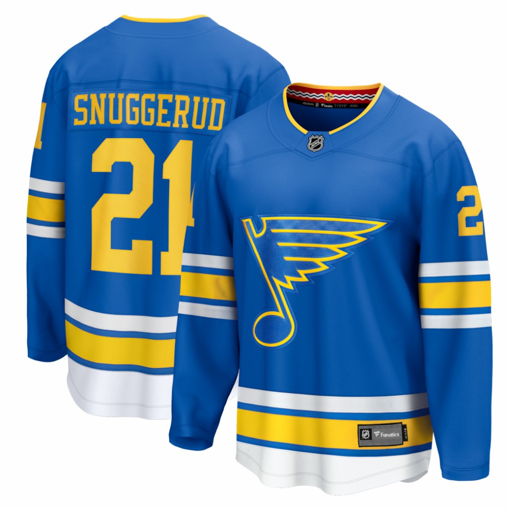 Jimmy Snuggerud St. Louis Blues Fanatics Home Breakaway Jersey - Blue - NHL