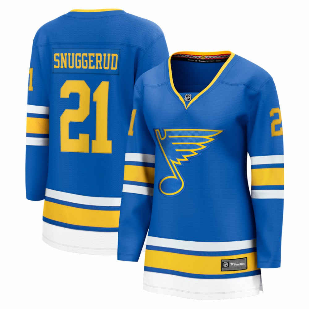 Jimmy Snuggerud St. Louis Blues Fanatics Women's Home Breakaway Jersey - Blue - NHL