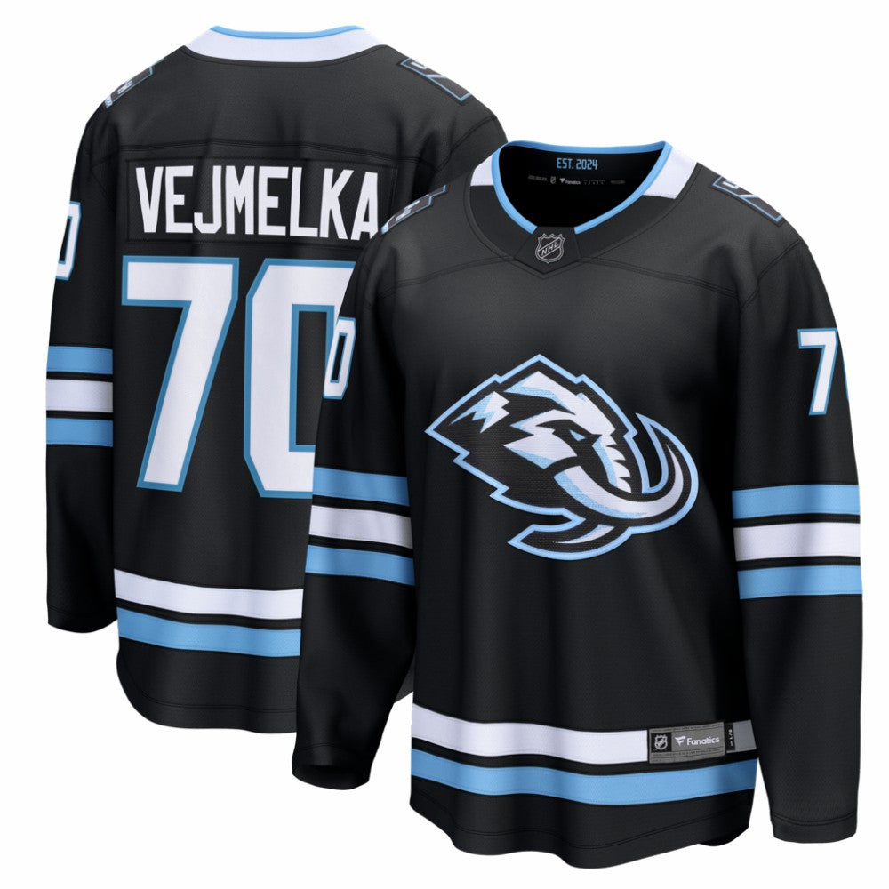 Karel Vejmelka Utah Mammoth Fanatics Home Breakaway Jersey - Black - NHL