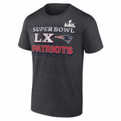 New England Patriots Super Bowl LX Big & Tall Battle Prep T-Shirt Heather Charcoal | Fanatics