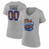 Boston Bruins Women's 2026 NHL Stadium Series Personalized Name & Number V-Neck T-Shirt - Gray - NHL