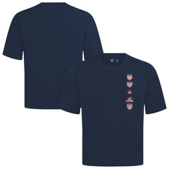 USMNT Levelwear Luxe Signature Knit Timeline T-Shirt Navy - FIFA World CUP