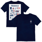 France National Team Vive La Fete Youth Impressions Artwork T-Shirt Navy - FIFA World CUP