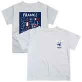 France National Team Vive La Fete Youth Impressions Artwork T-Shirt White - FIFA World CUP