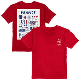 France National Team Vive La Fete Youth Impressions Artwork T-Shirt Red - FIFA World CUP