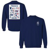 France National Team Vive La Fete Women's Impressions Artwork Sweatshirt Navy - FIFA World CUP