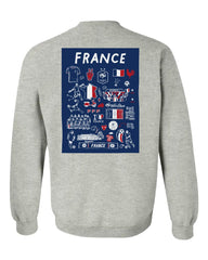 France National Team Vive La Fete Women's Impressions Artwork Sweatshirt Gray - FIFA World CUP