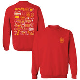 Spain National Team Vive La Fete Women's Impressions Artwork Sweatshirt Red - FIFA World CUP