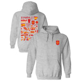 Spain National Team Vive La Fete Women's Impressions Artwork Hoodie Gray - FIFA World CUP