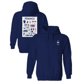 France National Team Vive La Fete Women's Impressions Artwork Hoodie Navy - FIFA World CUP