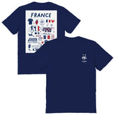 France National Team Vive La Fete Women's Impressions Artwork Fitted T-Shirt Navy - FIFA World CUP
