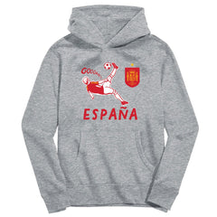 Spain National Team Vive La Fete Youth Chilena Style Hoodie Gray - FIFA World CUP