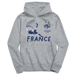 France National Team Vive La Fete Youth Chilena Style Hoodie Gray - FIFA World CUP