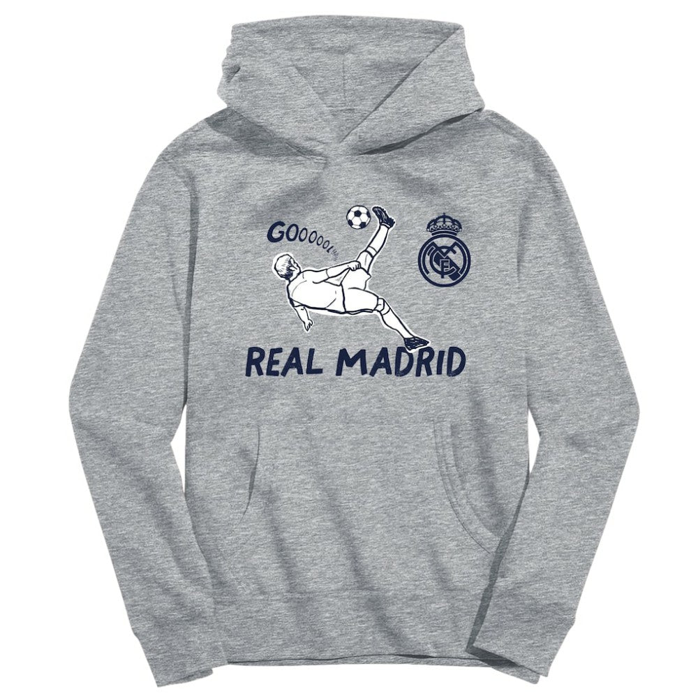 Real Madrid Vive La Fete Youth Chilena Style Hoodie Gray - FIFA World CUP