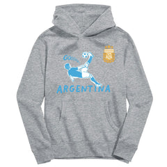 Argentina National Team Vive La Fete Youth Chilena Style Hoodie Gray - FIFA World CUP