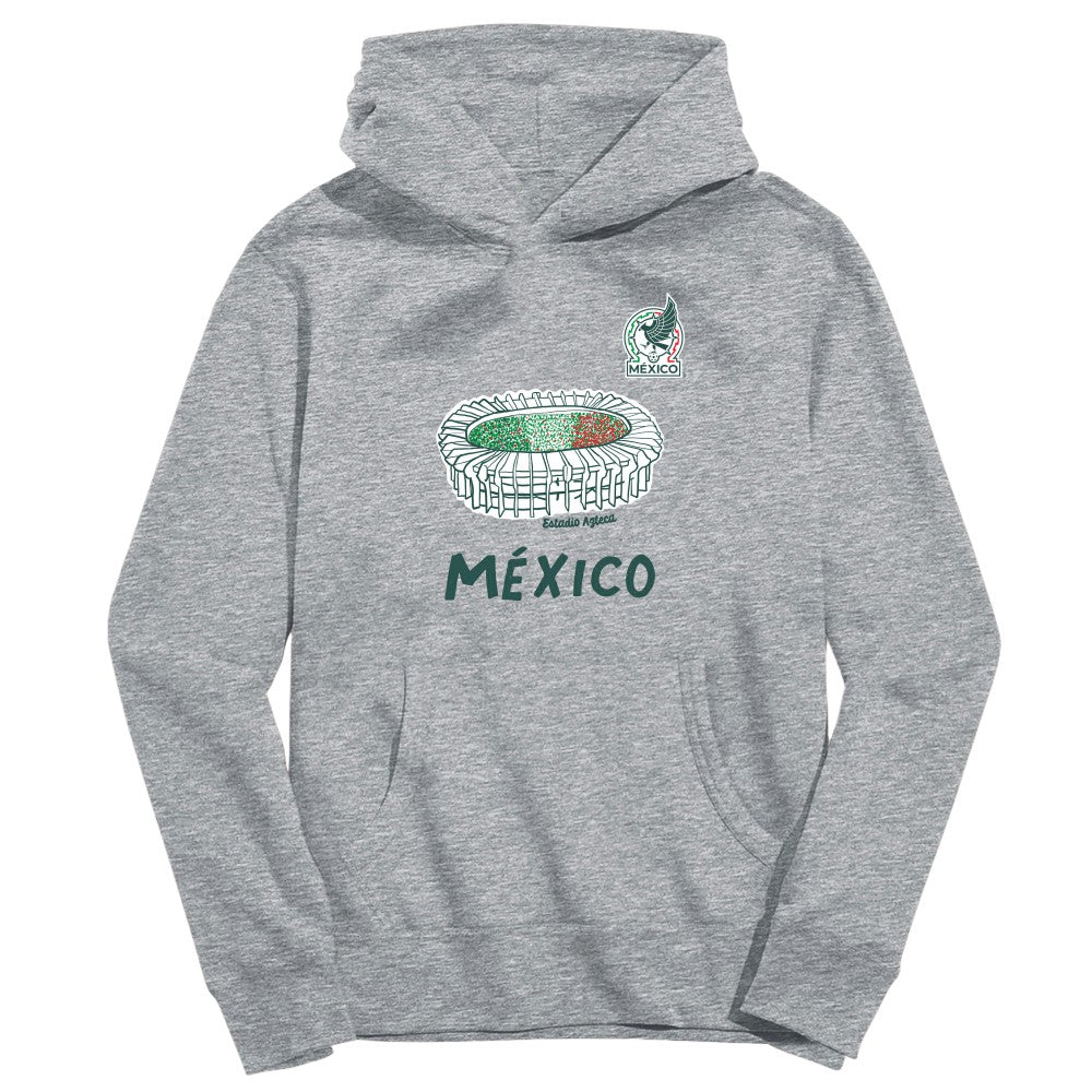 Mexico National Team Vive La Fete Youth Stadium Style Hoodie Gray - FIFA World CUP