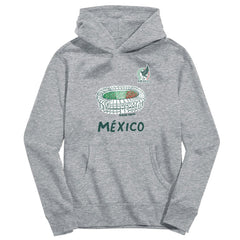 Mexico National Team Vive La Fete Youth Stadium Style Hoodie Gray - FIFA World CUP