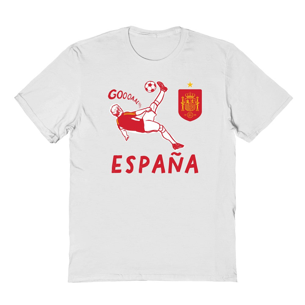Spain National Team Vive La Fete Youth Chilena Style T-Shirt White - FIFA World CUP