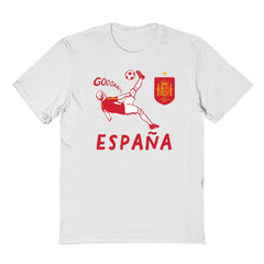 Spain National Team Vive La Fete Youth Chilena Style T-Shirt White - FIFA World CUP