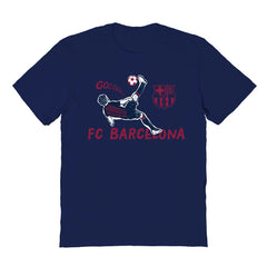 Barcelona Vive La Fete Youth Chilena Style T-Shirt Navy - FIFA World CUP