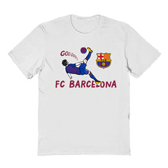 Barcelona Vive La Fete Youth Chilena Style T-Shirt White - FIFA World CUP