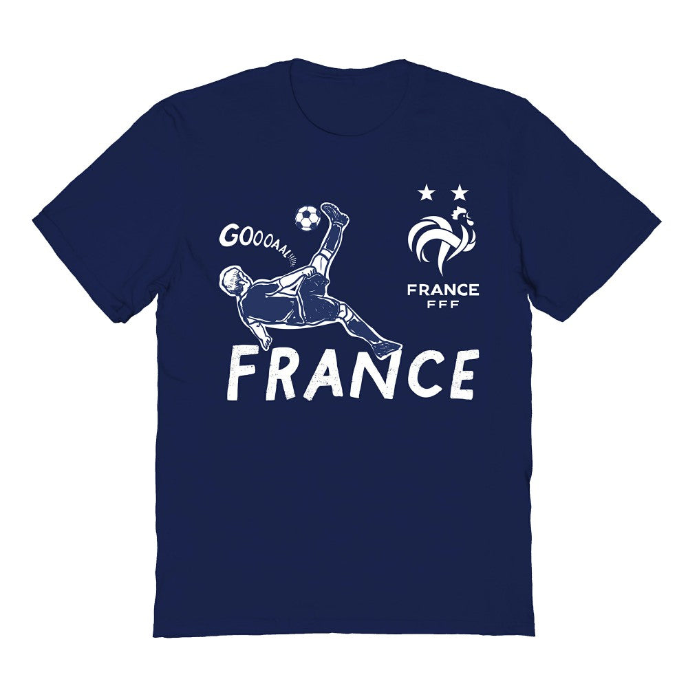 France National Team Vive La Fete Youth Chilena Style T-Shirt Navy - FIFA World CUP