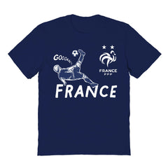 France National Team Vive La Fete Youth Chilena Style T-Shirt Navy - FIFA World CUP