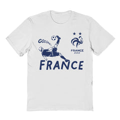 France National Team Vive La Fete Youth Chilena Style T-Shirt White - FIFA World CUP
