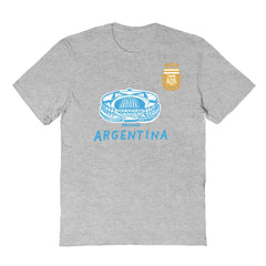 Argentina National Team Vive La Fete Youth Chilena Style T-Shirt Gray - FIFA World CUP