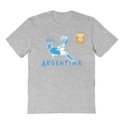 Argentina National Team Vive La Fete Youth Chilena Style T-Shirt Gray - FIFA World CUP