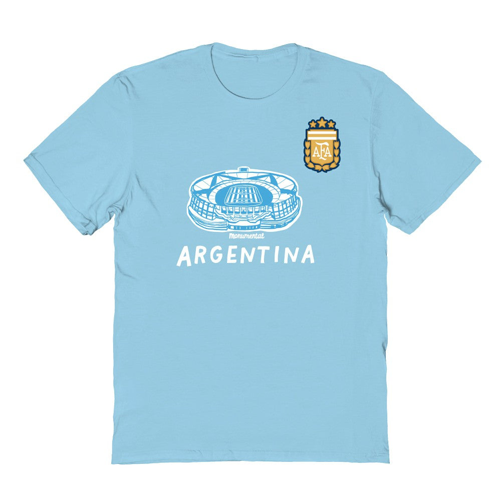 Argentina National Team Vive La Fete Youth Chilena Style T-Shirt Light Blue - FIFA World CUP