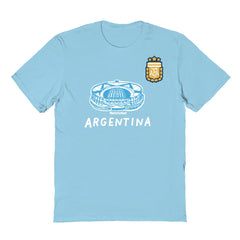 Argentina National Team Vive La Fete Youth Chilena Style T-Shirt Light Blue - FIFA World CUP