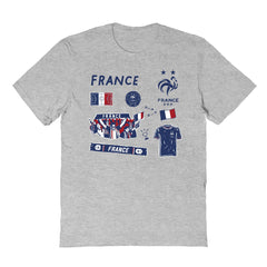 France National Team Vive La Fete Youth Impressions Icons T-Shirt Gray - FIFA World CUP