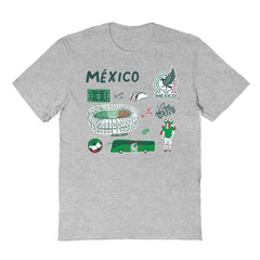 Mexico National Team Vive La Fete Youth Impressions Icons T-Shirt Gray - FIFA World CUP