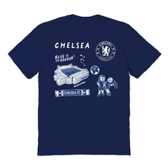 Chelsea Vive La Fete Youth Impressions Icons T-Shirt Navy - FIFA World CUP
