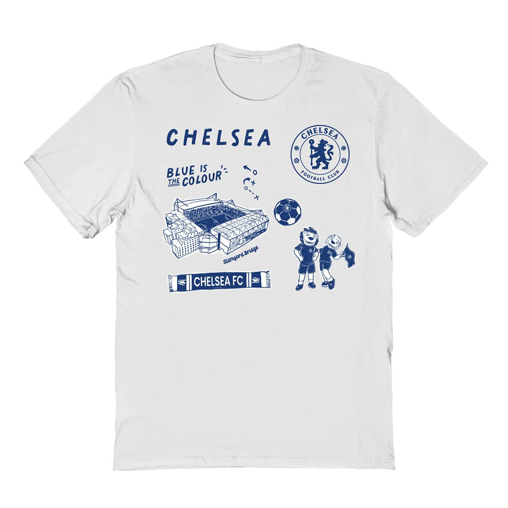 Chelsea Vive La Fete Youth Impressions Icons T-Shirt White - FIFA World CUP
